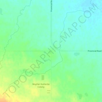 Mapa topográfico Wakopa, altitud, relieve
