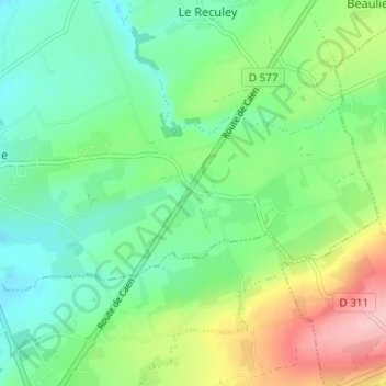 Mapa topográfico La Bistière, altitud, relieve