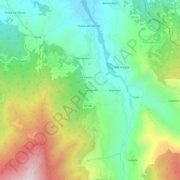 Mapa topográfico Garadassi, altitud, relieve