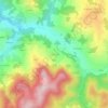 Mapa topográfico Frassineti, altitud, relieve
