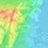 Mapa topográfico Barnegat Township, altitud, relieve