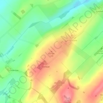 Mapa topográfico Lempit Law, altitud, relieve