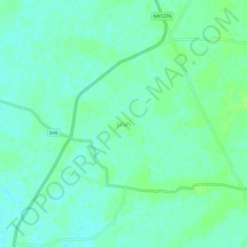 Mapa topográfico Jalah, altitud, relieve