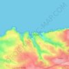Mapa topográfico Port Isaac, altitud, relieve