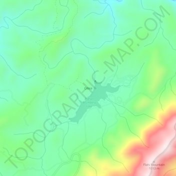 Mapa topográfico Citico, altitud, relieve