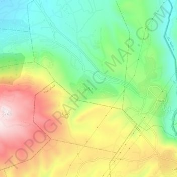 Mapa topográfico Markabta, altitud, relieve