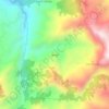 Mapa topográfico Minipi, altitud, relieve