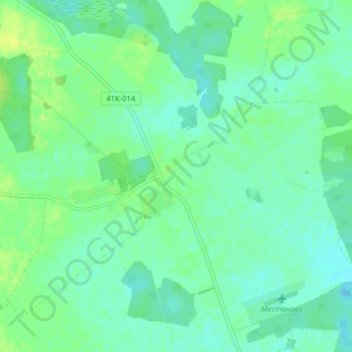Mapa topográfico Местаново, altitud, relieve