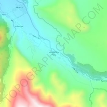 Mapa topográfico Campamento Viejo, altitud, relieve
