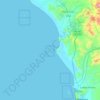 Mapa topográfico Chao, altitud, relieve