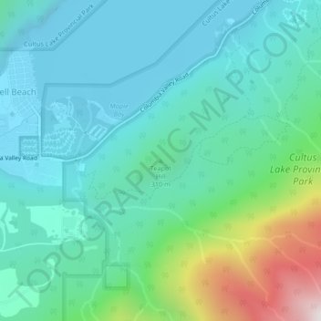 Mapa topográfico Teapot Hill, altitud, relieve