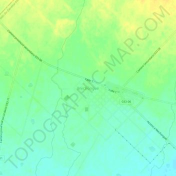 Mapa topográfico Mechongué, altitud, relieve