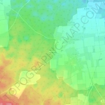 Mapa topográfico Am Brand, altitud, relieve
