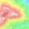 Mapa topográfico Monte Cuccio, altitud, relieve