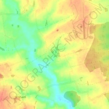 Mapa topográfico Keisby, altitud, relieve