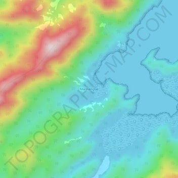 Mapa topográfico Mamanguá, altitud, relieve