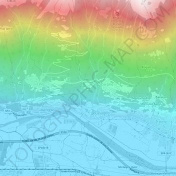 Mapa topográfico Siro, altitud, relieve