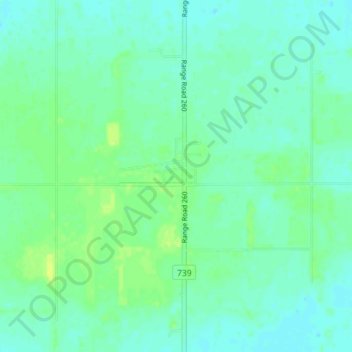 Mapa topográfico Eaglesham, altitud, relieve