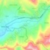 Mapa topográfico Taxiche, altitud, relieve