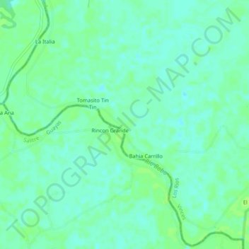 Mapa topográfico 15 de Agosto, altitud, relieve