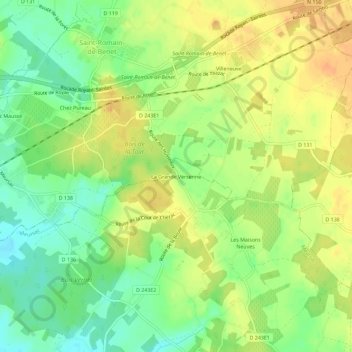 Mapa topográfico La Grande Versenne, altitud, relieve