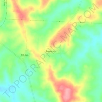 Mapa topográfico Taquaraçu, altitud, relieve