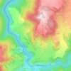 Mapa topográfico Rochegude, altitud, relieve
