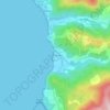 Mapa topográfico Plage Caraïbe, altitud, relieve