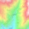 Mapa topográfico Santa Rosa de Canchacalla, altitud, relieve