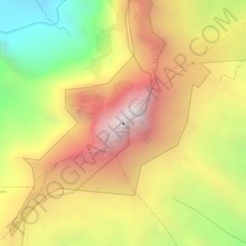 Mapa topográfico Corazón, altitud, relieve