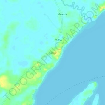 Mapa topográfico Pacaja, altitud, relieve