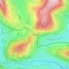 Mapa topográfico Bwlch, altitud, relieve