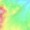 Mapa topográfico La Bucaramanga, altitud, relieve