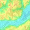 Mapa topográfico Arcy, altitud, relieve