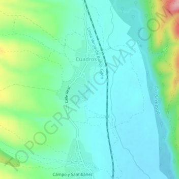 Mapa topográfico El Coto, altitud, relieve
