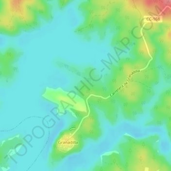 Mapa topográfico Valdelamoza, altitud, relieve