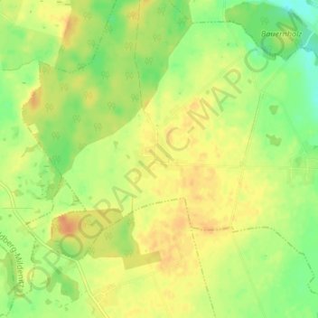 Mapa topográfico Sehlsdorf, altitud, relieve