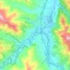 Mapa topográfico Bora, altitud, relieve
