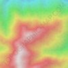 Mapa topográfico Cerro Montecristi, altitud, relieve