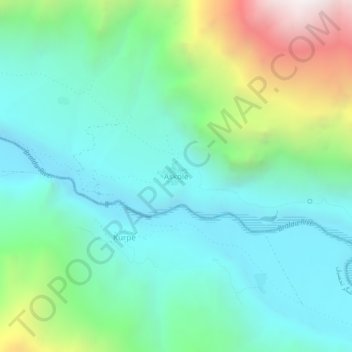 Mapa topográfico Askole, altitud, relieve