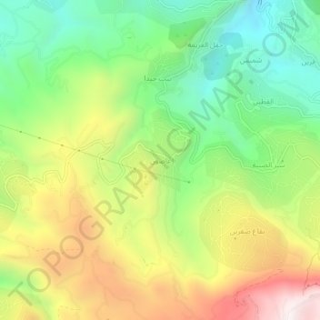 Mapa topográfico Aassoun, altitud, relieve