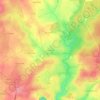 Mapa topográfico La Faverie, altitud, relieve