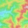 Mapa topográfico Aubrigoutte, altitud, relieve