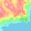 Mapa topográfico Quelquel, altitud, relieve