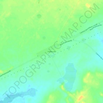 Mapa topográfico Defferrari, altitud, relieve
