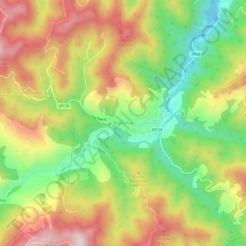 Mapa topográfico Ranchio, altitud, relieve