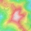 Mapa topográfico Monte Catria, altitud, relieve