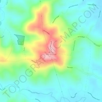 Mapa topográfico Mossy Bank Mountain, altitud, relieve