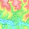 Mapa topográfico Aber-banc, altitud, relieve
