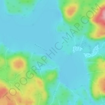 Mapa topográfico Lac Laval, altitud, relieve